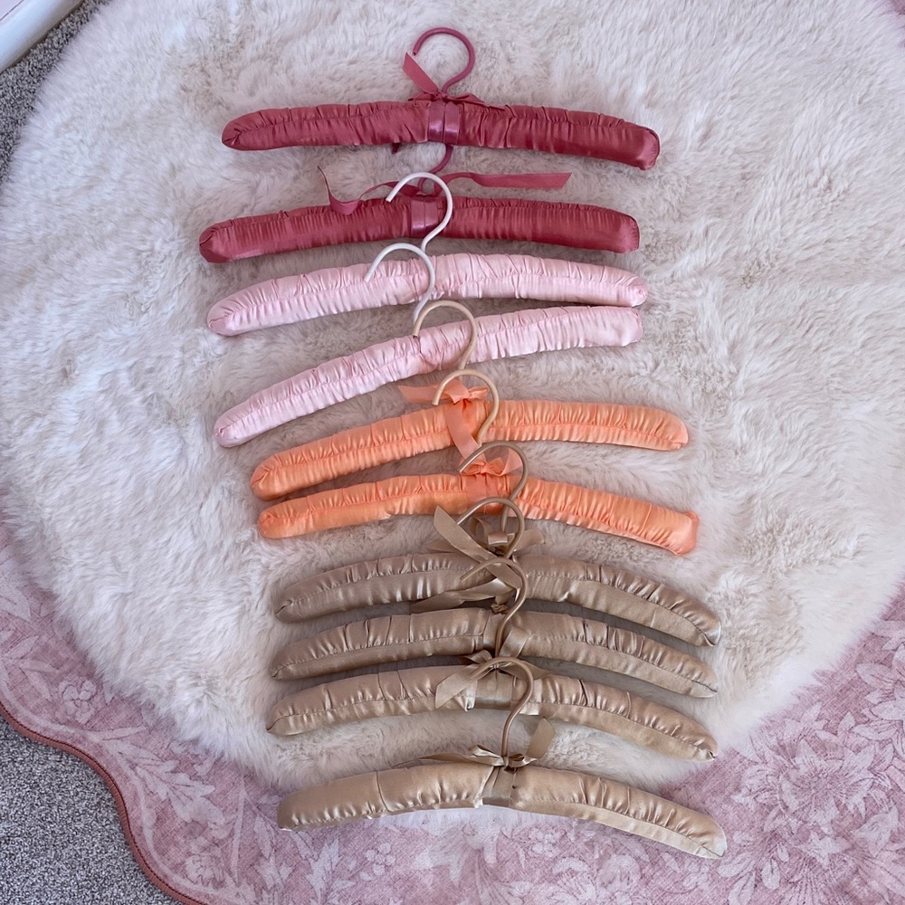 Set of Satin Padded Hangers in Assorted Colors